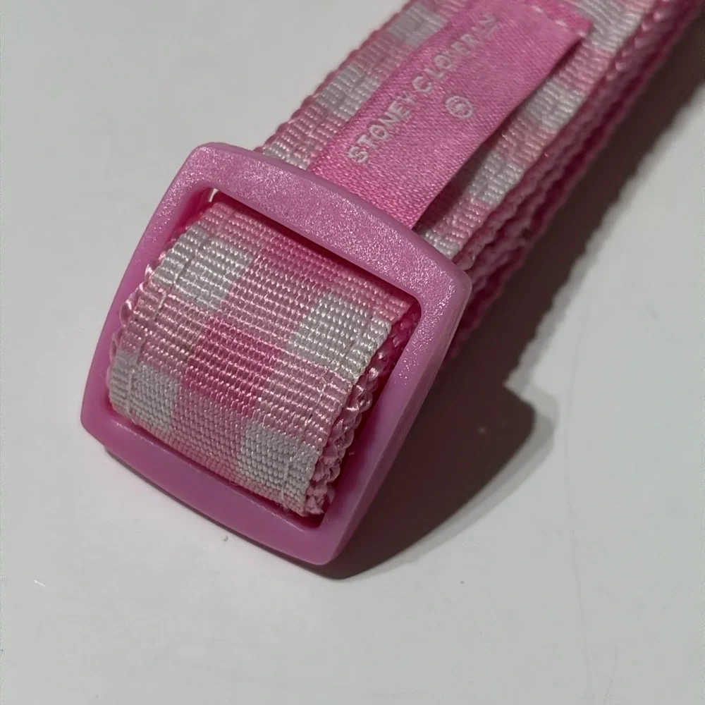 Stoney Clover Lane LIMITED EDITION Medium Pink Gingham Dog Collar
